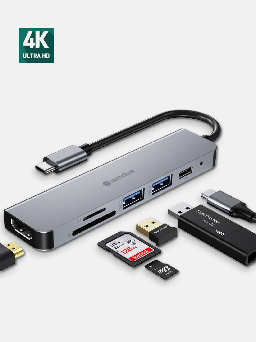 USB HUB 3.0 Type-C и USB-хаб на 6 порта, HDMI, хаб-концентратор, USB-порт