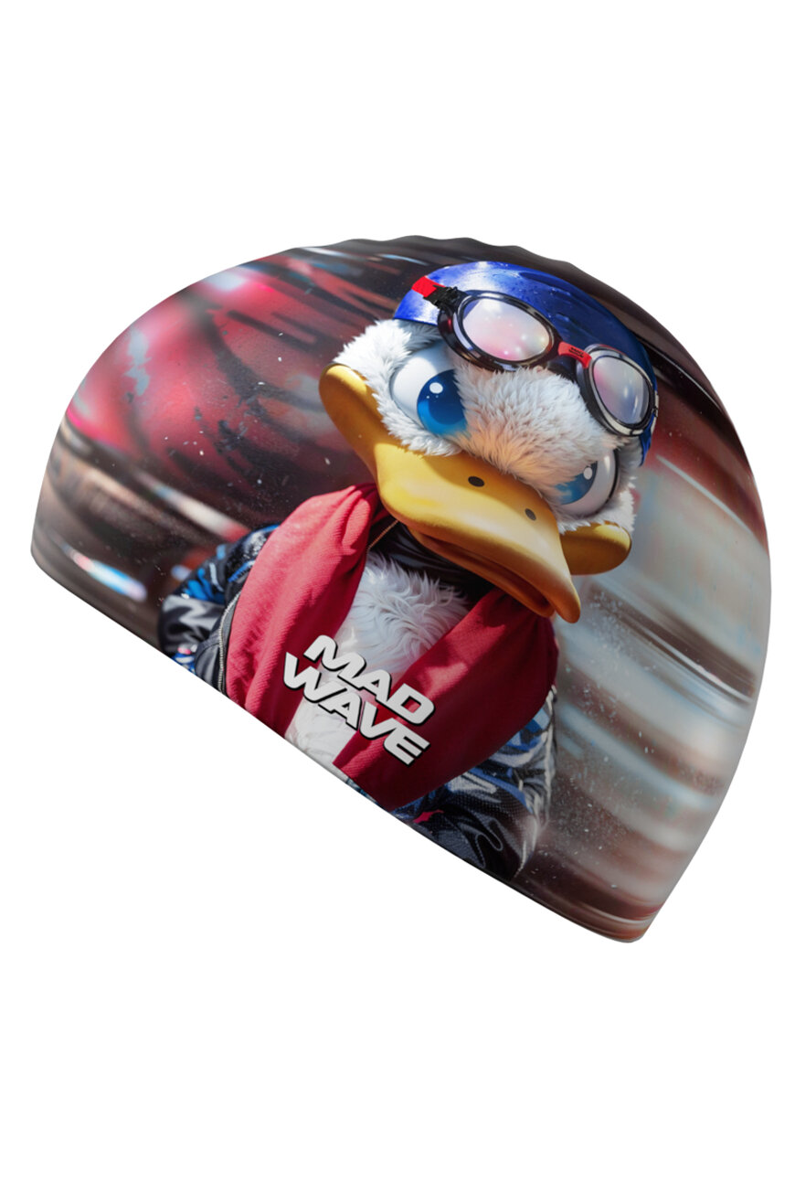 Силиконовая шапочка MAD WAVE Triathlete HQ, универсальная, с рисунком