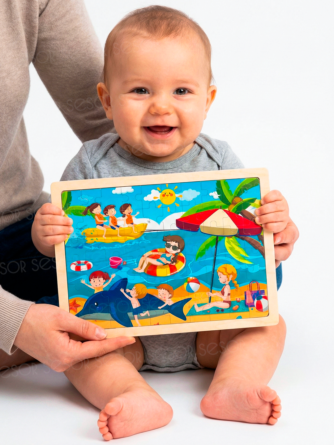 Деревянный пазл для детей 20x30 более 70 деталей — фото 1