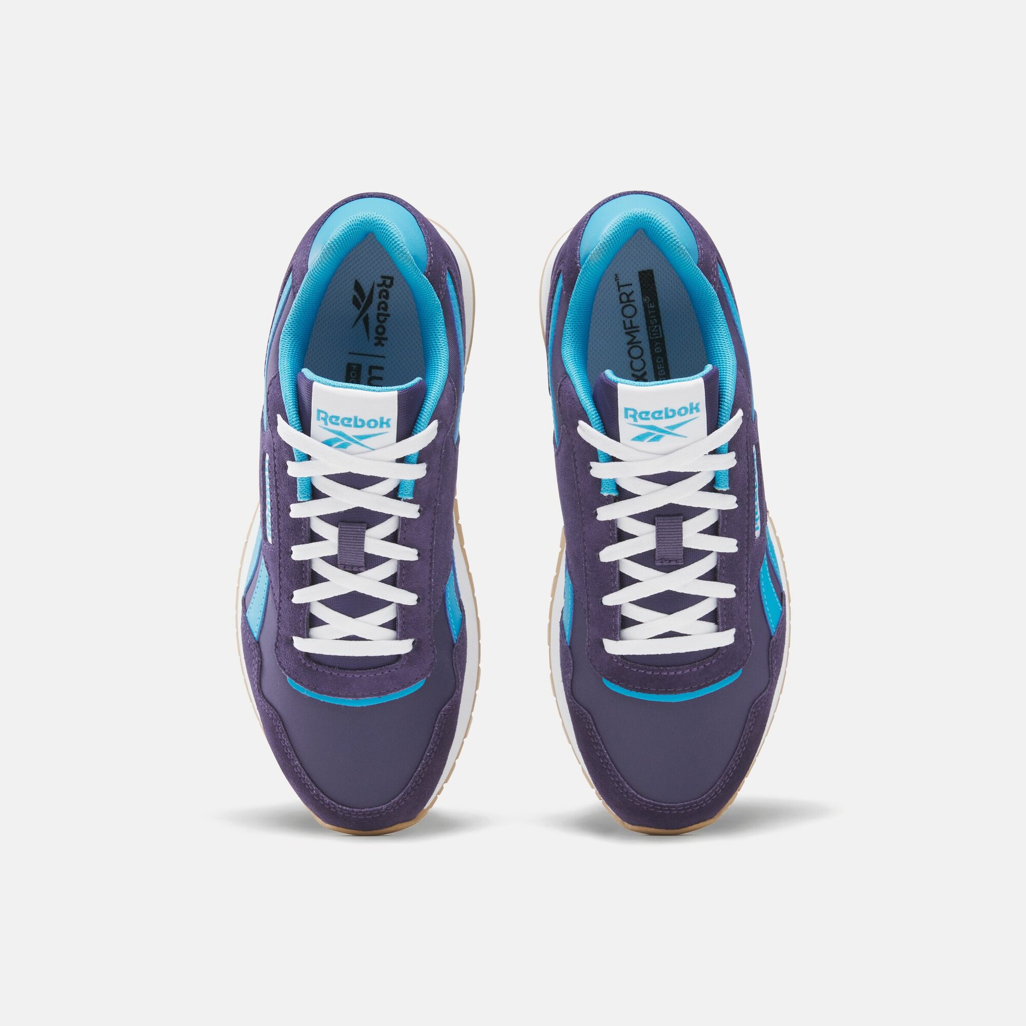 Кроссовки Reebok Glide, размер 9,5 US, фиолетовый/голубой — фото 1