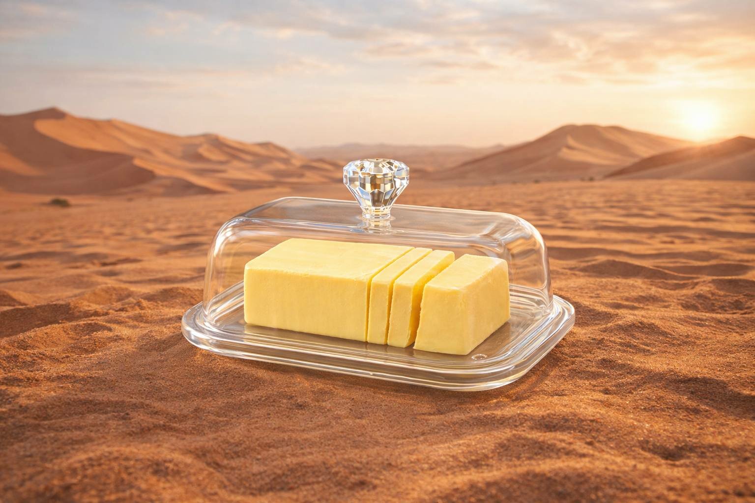 Акриловая масленка-медовница с ручкой-кристаллом – Легкость и долговечность!