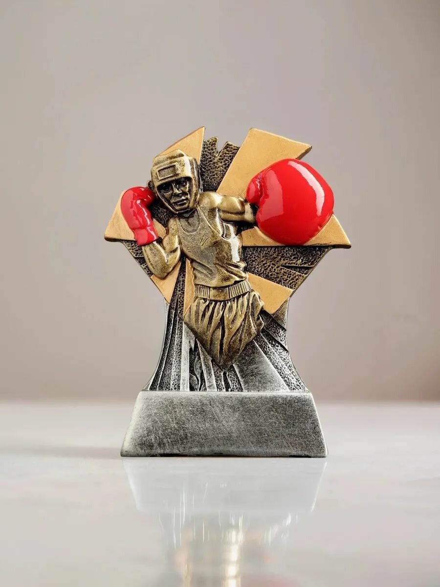 Статуэтка "Бокс", размер 11*3*15см, полистоун, цвет серебристый, бронзовый