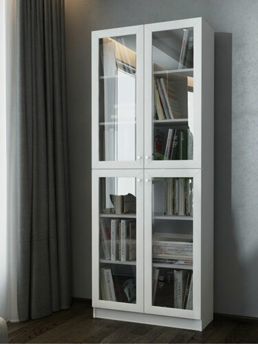 Изображение товара Книжный шкаф-витрина с стеклами, книжный стеллаж 800/300/2020