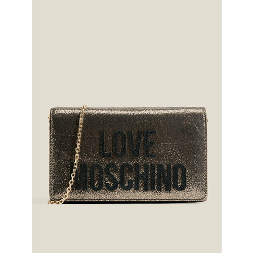 Сумка клатч LOVE MOSCHINO фактура гладкая золотой 17970₽