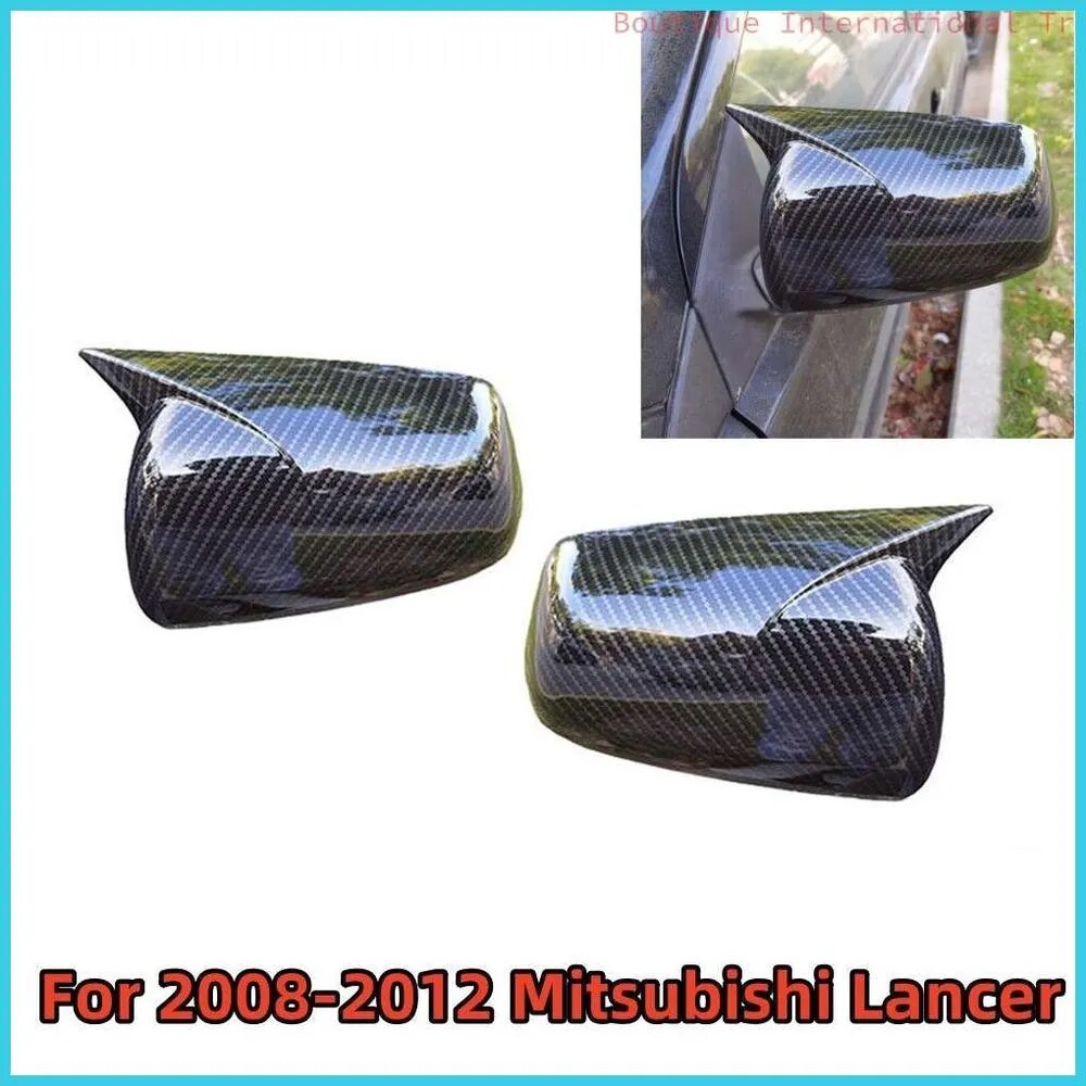Обшивка автомобильная для Mitsubishi Lancer 2008-2012, крышка зеркала заднего вида, карбон