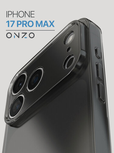 Изображение товара Темно-прозрачный чехол на Айфон 17 про макс/ Защитный бампер для iPhone 17 pro max тонкий