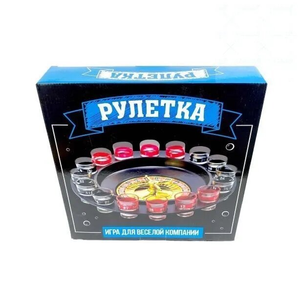 Настольная игра Рулетка со стопками: набор, алко-рулетка для вечеринки, подарок друзьям — фото 1