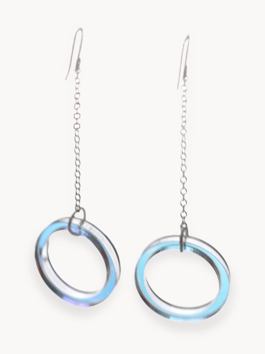 Серьги цепочки MONOLAMA, размер 50 мм, мультиколор