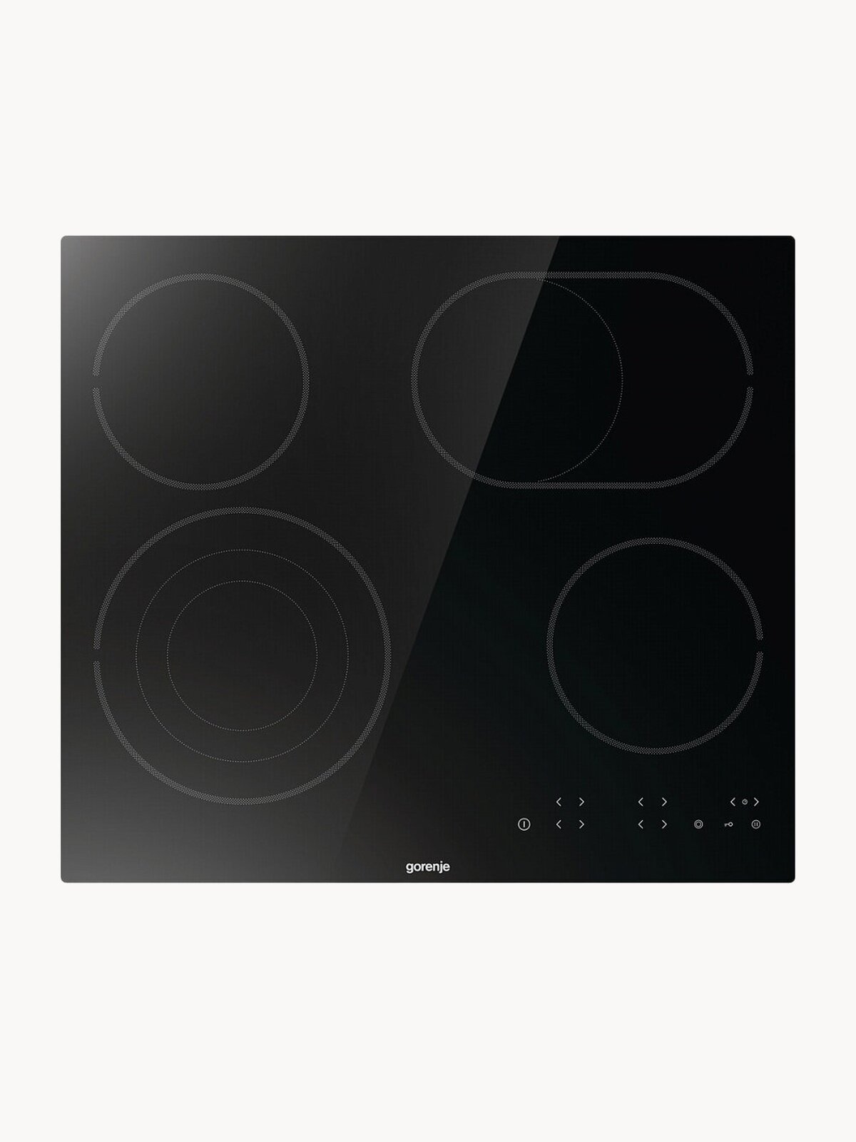 Электрическая варочная панель Gorenje ECT646BSCE, HiLight, овальная конфорка, таймер, черная