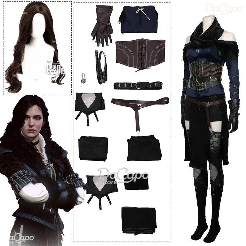 Косплей костюм Ведьмак 3 Йеннифер XXL, Costume and wig