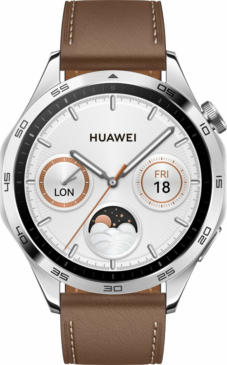 Умные часы HUAWEI Watch GT 4 46 мм, Brown, AMOLED дисплей, GPS, 100+ режимов, до 14 дней