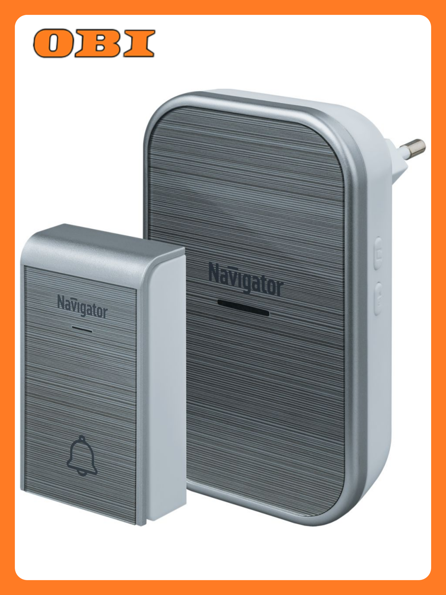 Звонок Navigator NDB 80507 беспроводной с кнопкой серебристый