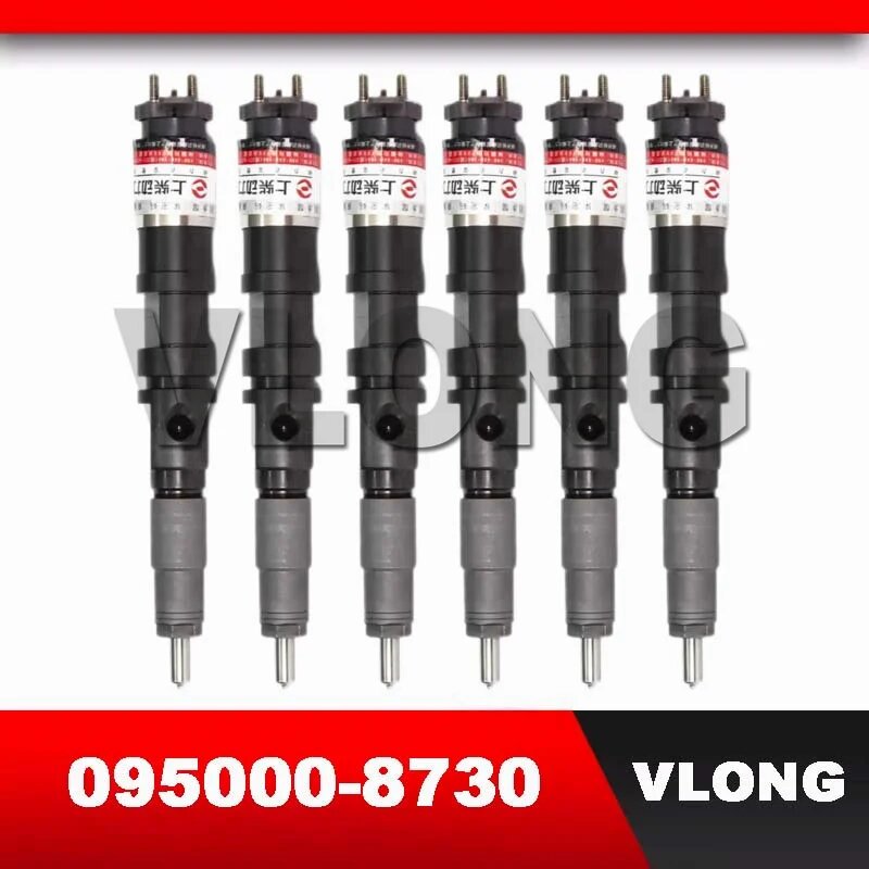 6ШТ Топливная форсунка Common Rail для двигателя SDEC SC9DK 6D114 0950008730 Дизель G2 Инжектор 095000-8731 095000-8730 D28-001-906+ B