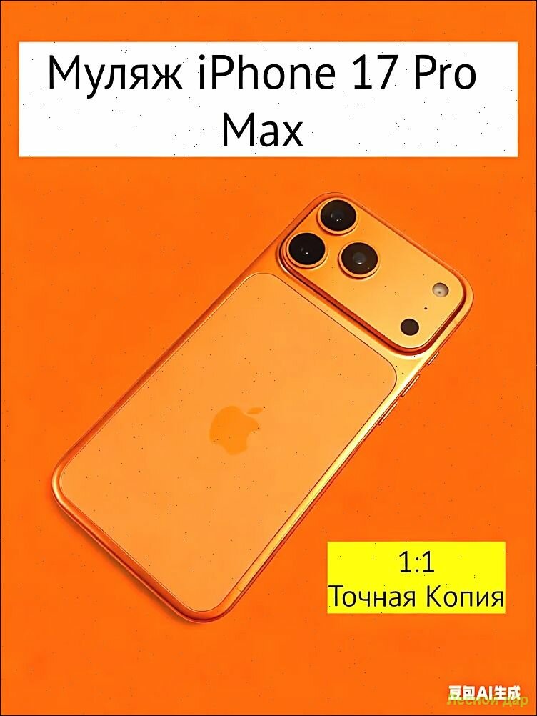 Оранжевая модель iphone17Pro Max (для фото и видео)