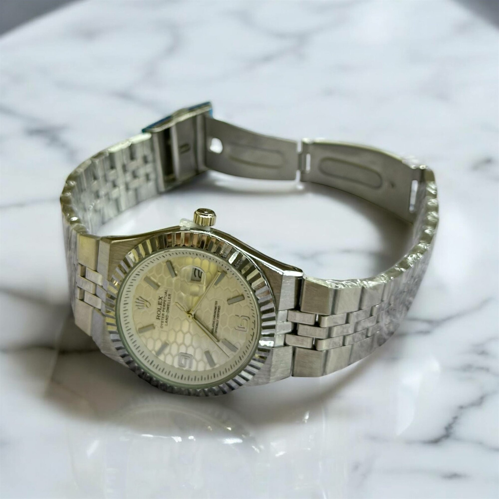 Наручные часы Rolex Round, серый — фото 1