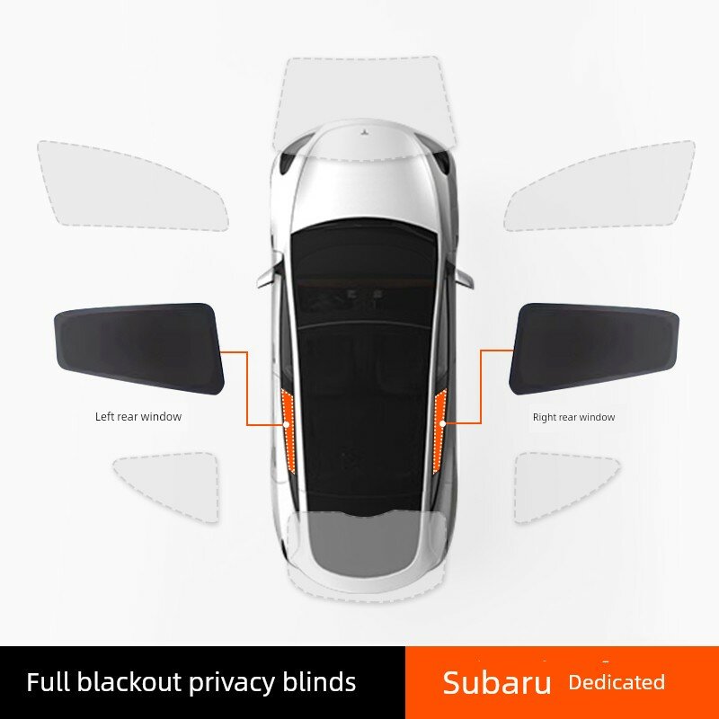 Солнцезащитные козырьки для задних боковых окон Subaru Outback 2010-2014, 2 шт. с УФ-защитой