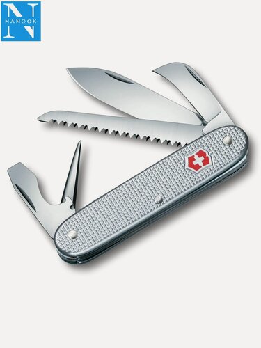 Изображение товара Нож перочинный VICTORINOX Swiss Army 7 Alox 0.8150.26, 93 мм, 9 функций, серебристый