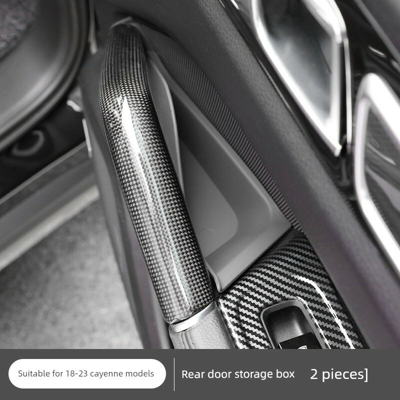 Органайзер для задних дверей Porsche Cayenne 2018-2023, пара, оригинальный черный цвет для интерьера автомобиля