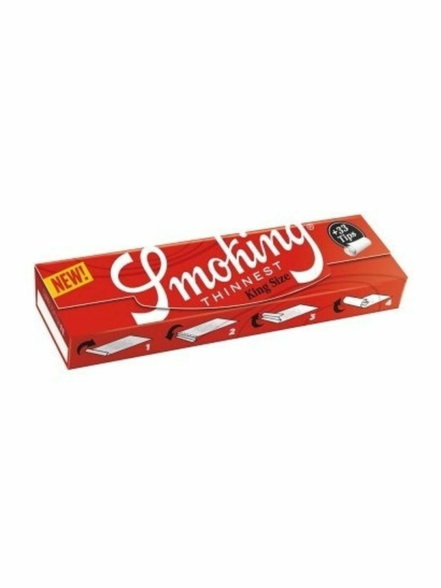 Бумага для Самокруток Smoking King Size Thinnes + Tips Pack