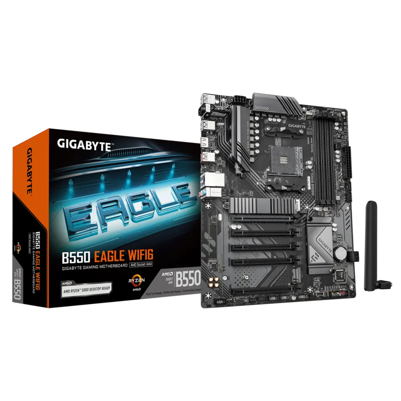 Материнская плата Gigabyte B550 EAGLE WIFI6, AM4, AMD B550, ATX, DDR4 B550EAGLEWIFI6