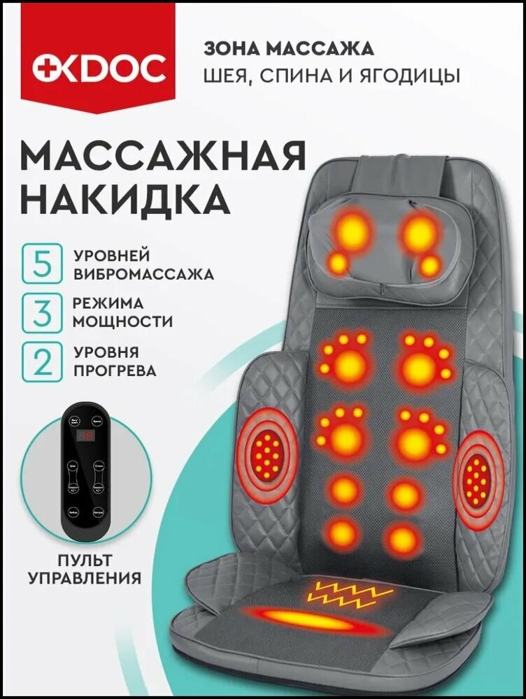 Массажер массажная накидка Шиацу для всего тела вибромассажер с подогревом для тела OKDOC