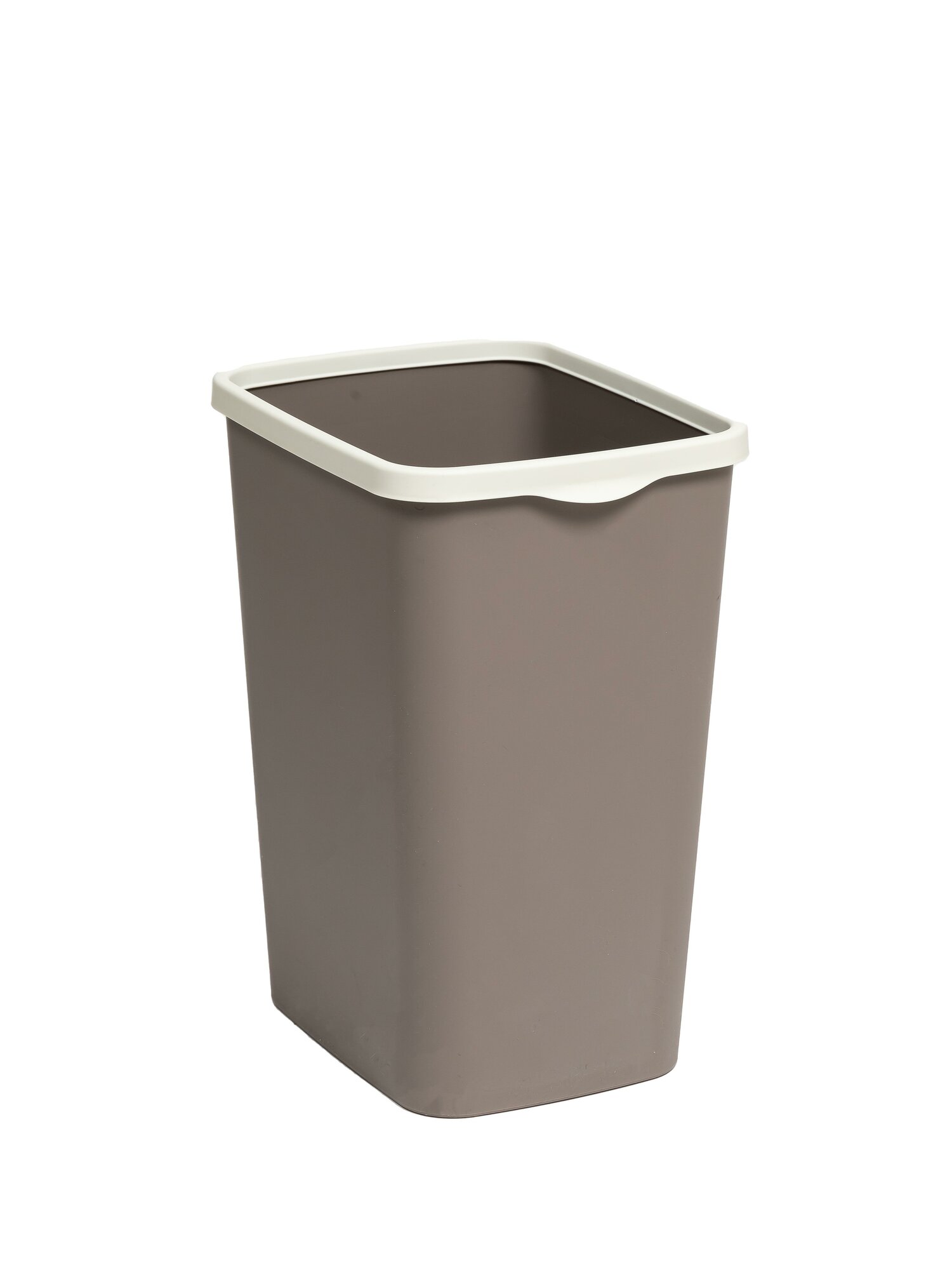 Ведро для мусора с фиксатором "Tandem" 33л (Шоколад/Слоновая кость)