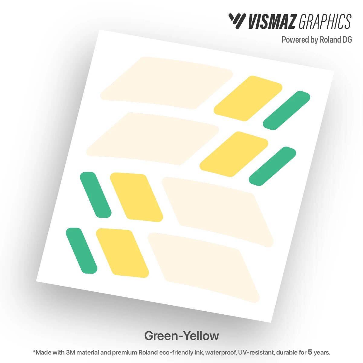 Наклейки на велосипед Vismaz Green-Yellow