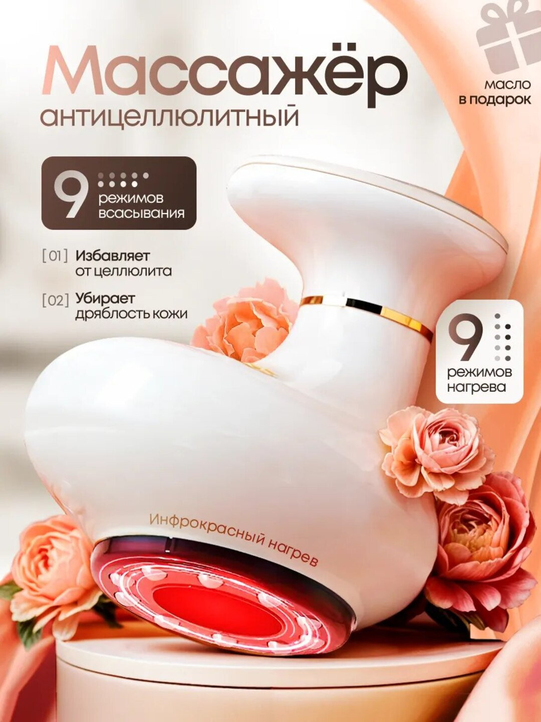 Вакуумный массажер антицеллюлитный для тела, ног и ягодиц