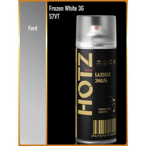 фото Аэрозольная краска "ford frozen white 3g/57vt" hotz, 1k базовая автомобильная ремонтная эмаль, металлик, 520 ml