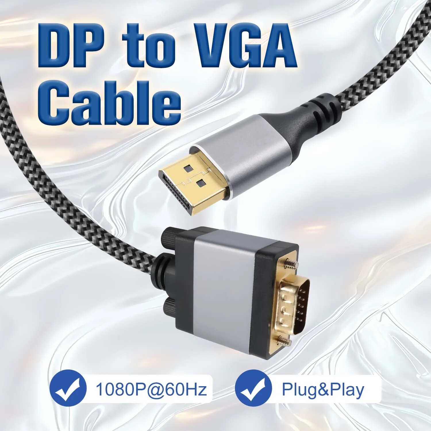 Кабель 4K DP-HDMI, совместимый с DP-HDMI/DVI 24+1 DVI-D/VGA, активный преобразователь для ПК, ноутбука, монитора HDTV, проектора, видео, аудио
