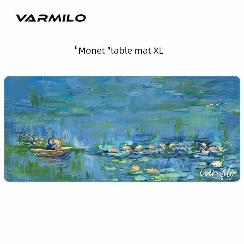 VarMilo Моне XL Накладка для стола для игр и офиса, розовый, мягкая кромка, 30x45см