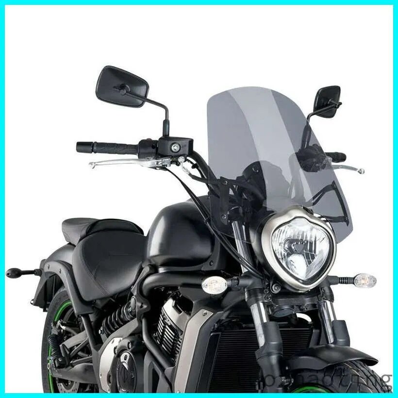 Увеличенное ветровое стекло (ветровик) для Kawasaki Vulcan S 650. Повышенный комфорт при езде, снижение ветровой нагрузки для туризма