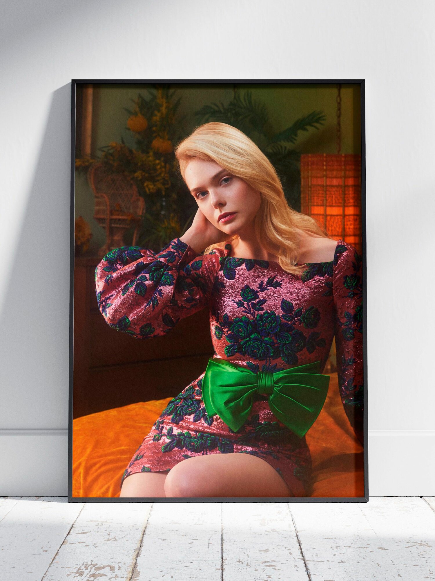 Плакат на стену для интерьера Эль Фаннинг (Elle Fanning 19) - Постер по актеру фильма, кино, сериала формата A4 (21x30 см)