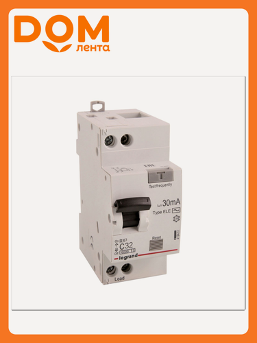 Изображение товара Автоматический выключатель дифференциального тока Legrand RX3 1Р С32А 30мА 6кА