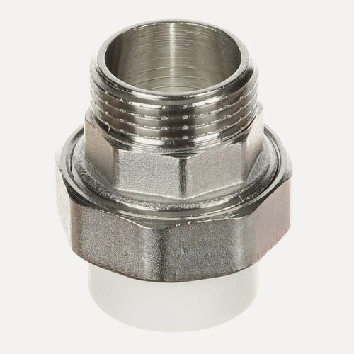 Изображение товара Муфта разъемная полипропиленовая Valfex d32х1 дюйм с наружной резьбой, белая, для систем отопления и водоснабжения