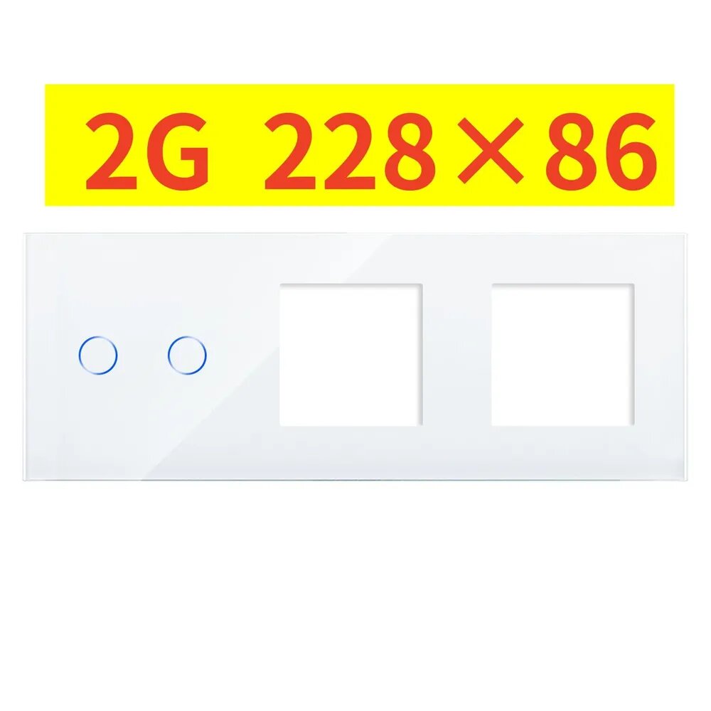 TOUCHMI Рамка комби 3 поста (2G+2F), 228*86mm, белый стекло