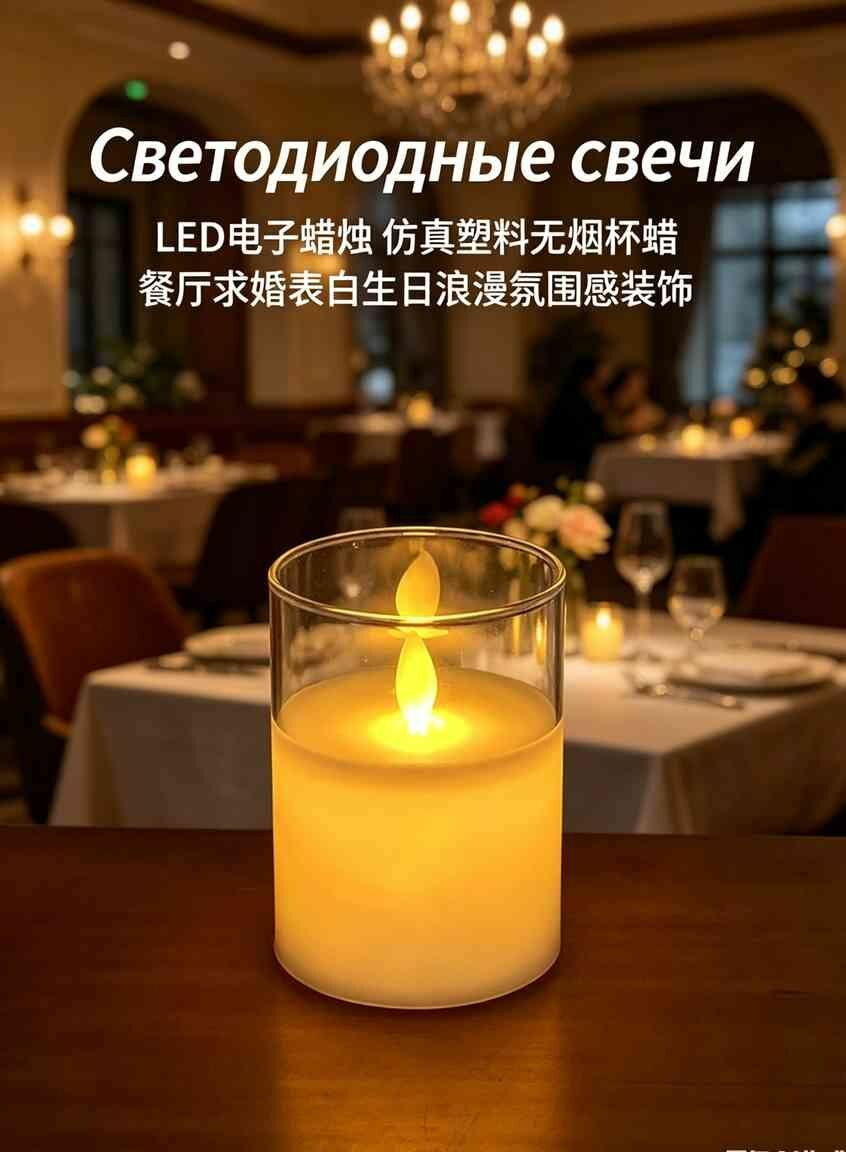 Светодиодные свечи, Хрустальные свечи, атмосфера