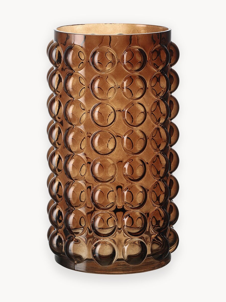 Ваза Molecule 28 см для цветов и сухоцветов стеклянная сепия Bergenson Bjorn BB0001002