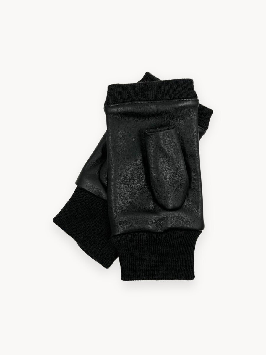 Митенки  для взрослых и детей, размер универсальный, черный