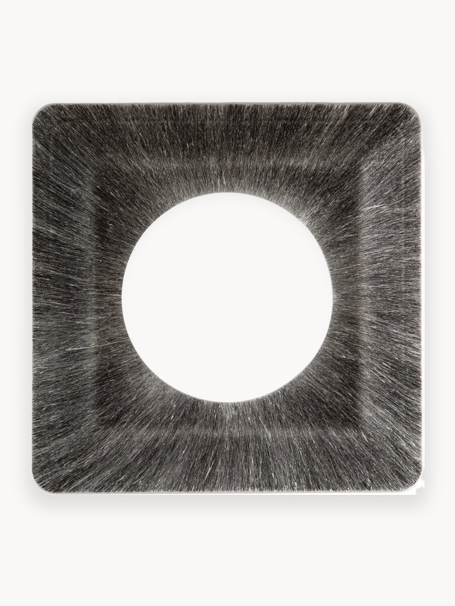 Защитная рамка для выключателей и розеток 1-местная черное серебро duwi 25145 3