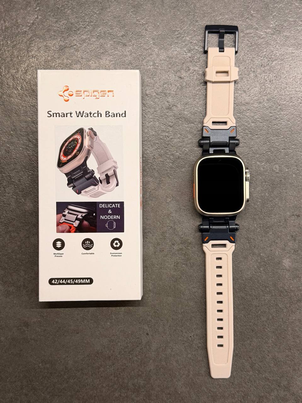 Ремешок Spigen DELICATE / для Apple Watch Ultra 42/44/45/49 mm / Бежевый_1