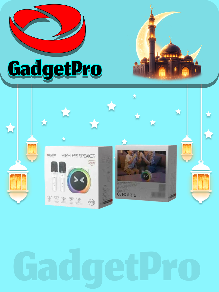 Караоке-колонка Yesido YSW36 с 2 микрофонами и Bluetooth 5.3: портативная акустика для дома