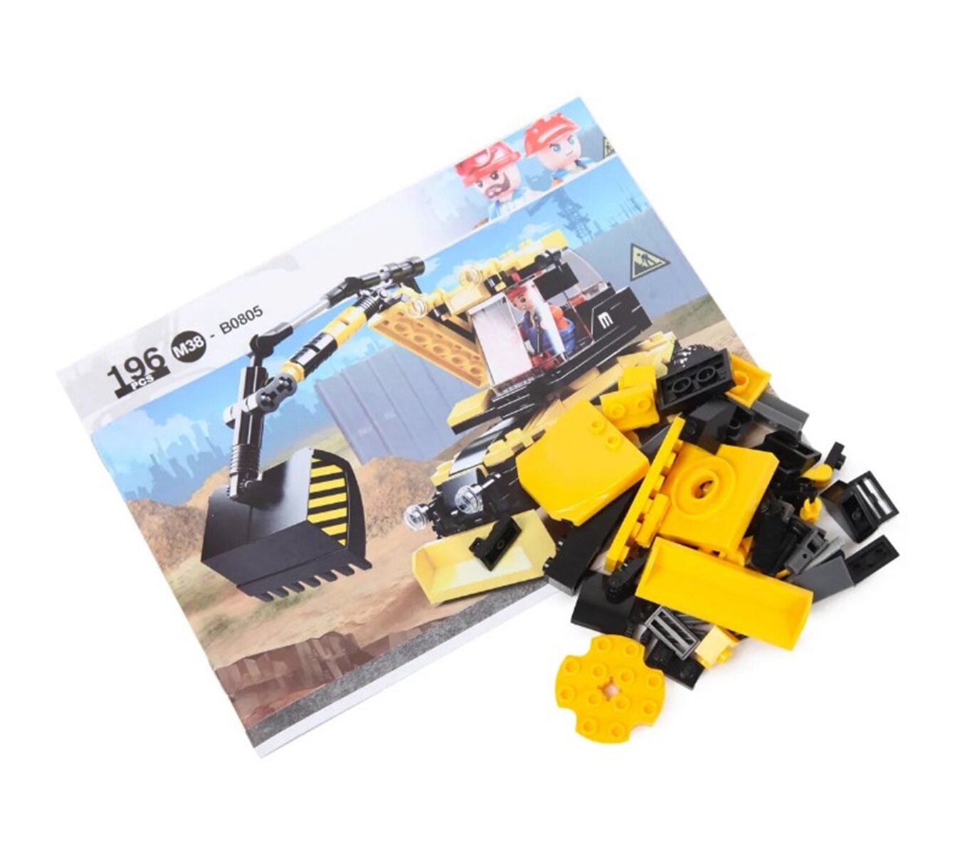 Конструктор Sluban Экскаватор, 2 в 1, 196 дет. M38-B0805 — фото 1