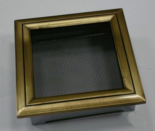 Изображение товара Вентиляционная решетка для камина Kratki (Польша) Оскар золото 17х17 см