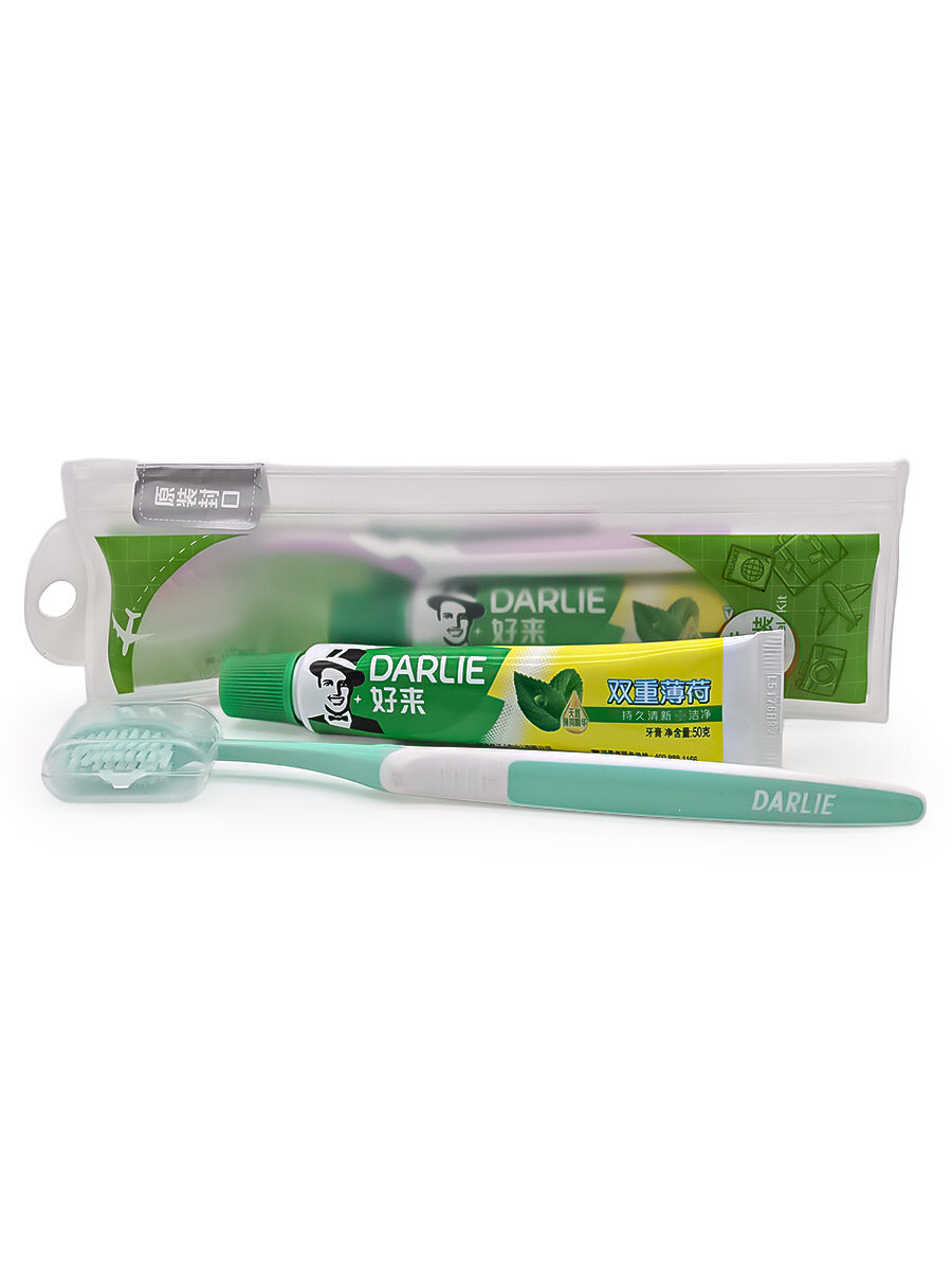 Darlie Дорожный набор зубная паста двойного действия и зубная щетка Double Action Travel Kit, 40 г