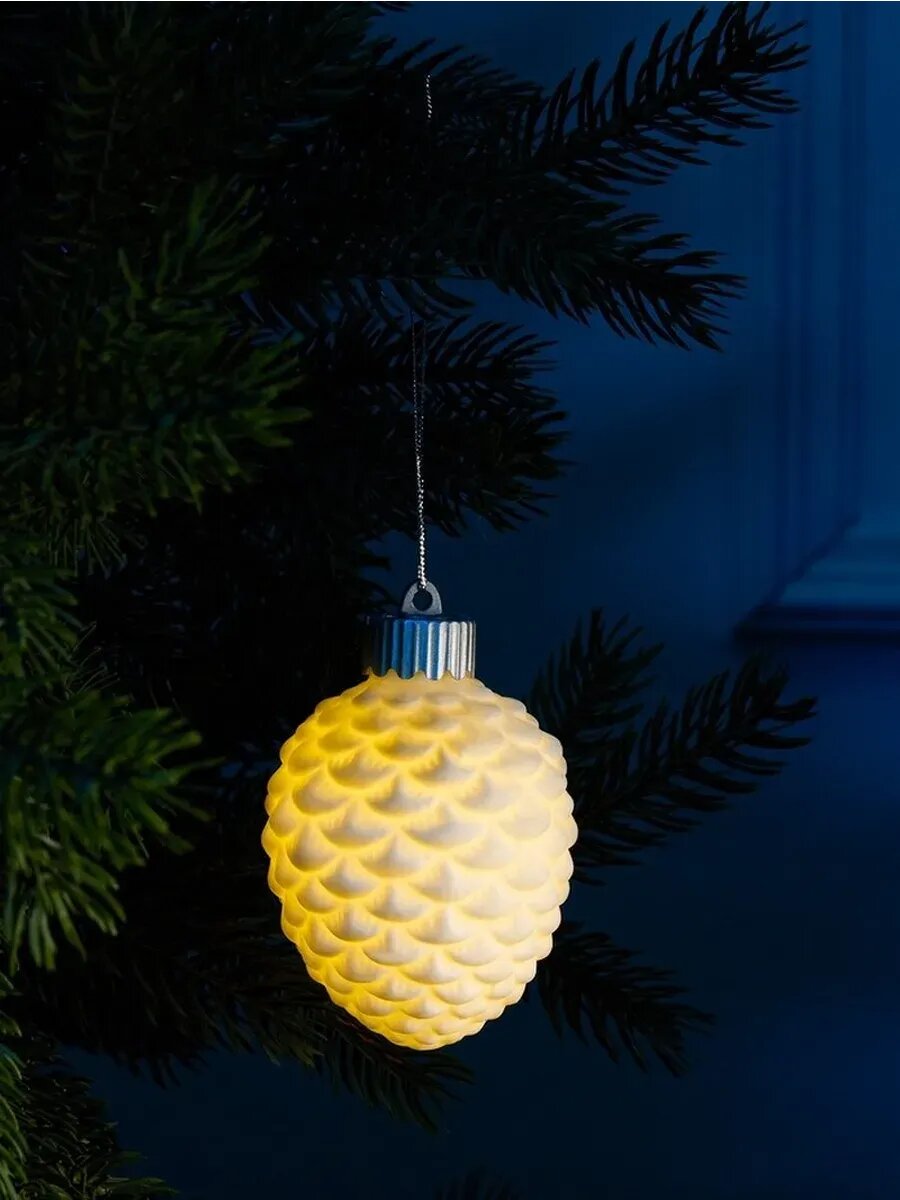 Элегантный елочный шар с LED и теплом свечением