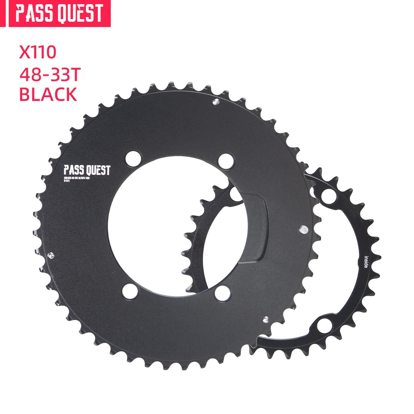 PASS QUEST X110 48-33T черные звездочки