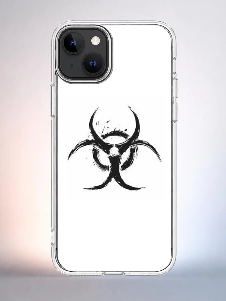 Чехол iPhone 14 биохазард силиконовый прозрачный