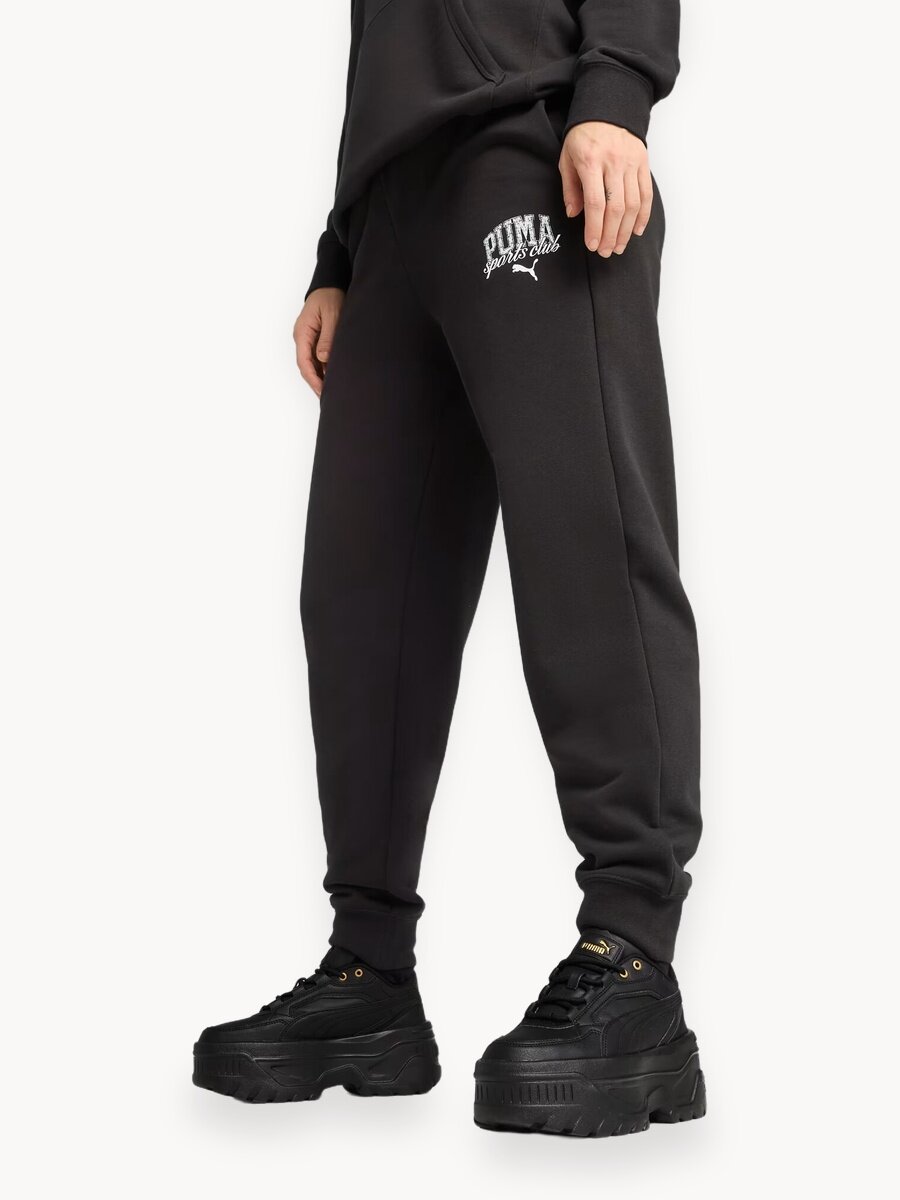 Брюки спортивные PUMA CLASS Sweatpants TR cl, размер XS, черный