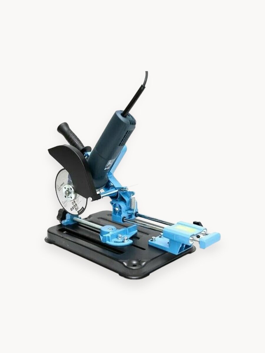 Стойка с протяжкой для крепления болгарки ушм HITMAN E0205E, для ушм 115мм/125мм с защитным кожухом и струбциной, инструменты для ремонта и строительства